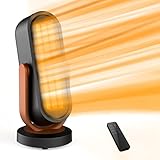 【Schnelle Heizung, sofortige Wärme】 Fortschrittliche 1500W PTC keramische Heiztechnologie, um diesen Heizlüfter in Sekunden erhitzen zu lassen, es hat einen milden und starken warmen Luftstrom, Sie haben einen komfortablen Winter.