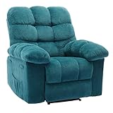 Manual Recliner Chair,Ergonomic Overstuffed Breathable Fabric Reclining Chair with Side Pockets,q235 Steel Frame Lazy Boy Recliner Single Sofa for Living Room Bedroom