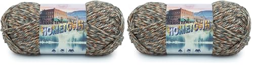 Image of Lion Brand Hometown Yarn 2-Pack, Bulky Yarn for Knitting and Crocheting, Huntington Foliage