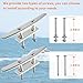 ORLANG 6 Inch 316 Stainless Steel Boat Cleats, Open Base Dock Cleats with Installation Accessories Screws, Boat Dock Cleats Rope Cleat for Boat Docks, Decks or Nautical Decor (6 Pack)