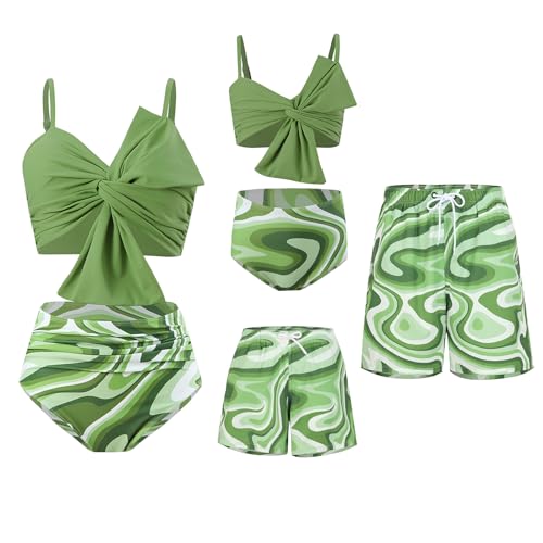 Matching Family Two Piece Swimsuit Set Mommy and Me Bathing Suit Family Matching Swimwear Bikini Sets