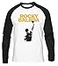 Rocky Balboa Raised Hand T-Shirt De Baseball Blanc pour Hommes Femmes Manches Longues Unisexe Col Rond White Unisex L