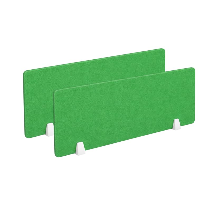 Image of Timber Acoustics Acoustic Desk Divider | Reduce Noise And Visual Distractions | Privacy Panels For Office - Classroom Soundproofing | Table Mounted (16 inch x 24 inch) (Green, Set of 2)
