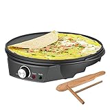 Creperas, Bandeja Para Hornear Antiadherente, Crepera Eléctrica, Crepera, Plato Antiadherente, Con Temperatura Ajustable, Accesorios Incluidos, Para Cocina Casera de Bricolaje