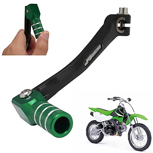 JFG RACING Motorcycle Folding Gear Shifter Shift Lever Pedal CNC Universal for KX 50 100 125 KLX 140 CRF XR RM TTR PW SSR Apollo TAO TAO SDG Thumpstar 50cc - 125cc Dirt Pit Bike Green