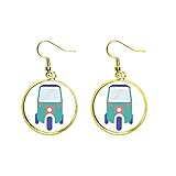 Size: Earring size: diameter 2.7 cm / 1.1 inch; thickness 0.2 cm / 0.1 inch;