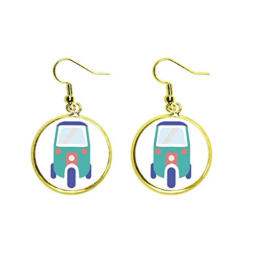Pendientes de tres ruedas de Tailandia para un look urbano y cultural de mujer
