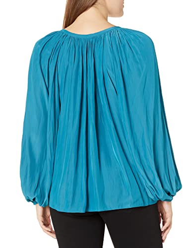 Ramy Brook Womens Paris Top Blouse, Petrol, X-Small Us #TOP1