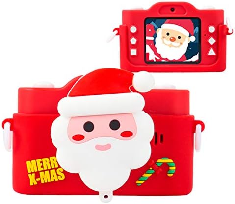 HUIJIAN Kids Selfie Camera, Christmas Birthday Gifts for Boys & Girls, Children Digital Cameras 1080P 2 Inch Toddler, Portable Mini Camera with 32GB SD Card (Red)