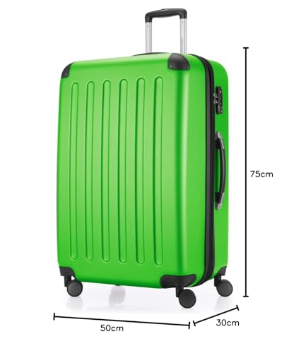 Hauptstadtkoffer Spree - Großer Hartschalen-Koffer, TSA, 4 Doppel-Rollen, Trolley, Rollkoffer, Reisekoffer, Volumenerweiterung, 75 cm, 119 Liter, Apfelgrün