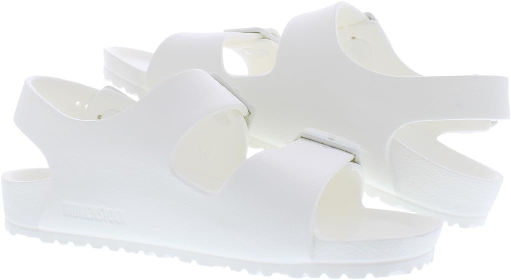 Birkenstock Milano Eva PS Girls Shoes Size 2, Color: White/Clear White