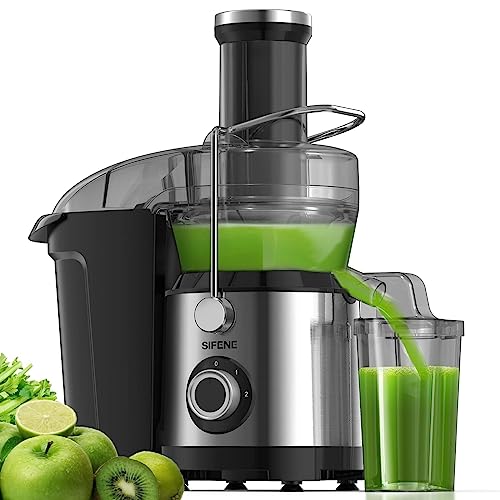 Juicer Machine, Sifene 1300W(Peak) Moto Larger 3.2" Mouth Centrifugal Juicer Extractor Maker, Juice Squeezer For Whole Fruits And Vegetables, Dual Speeds,Easy To Clean, Bpa Free #TOP6