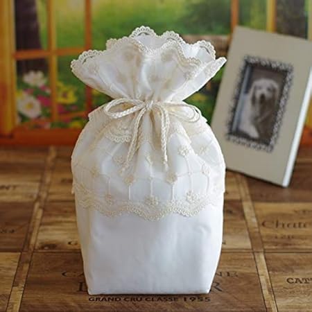 Amazon Co Jp 骨壷 骨壺 カバー 骨壷カバー 骨壺カバー 納骨袋 覆い袋 骨袋 5寸 人間 赤ちゃん ペット 犬 猫 かわいい おしゃれ 手作り 分骨 手元供養 リッチチュールレース エクリュ B ホーム キッチン