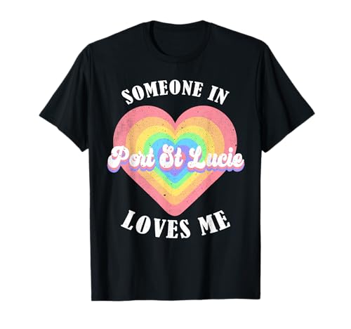 Alguien en Port St Lucie me ama City Heart Camiseta