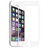 Akiko iPhone 6 6s White Screen Protector, Akiko New 2.5D Full Screen Tempered Glass Protector [Full Protection Cover w/ Curved Edge] - Retail Packaging