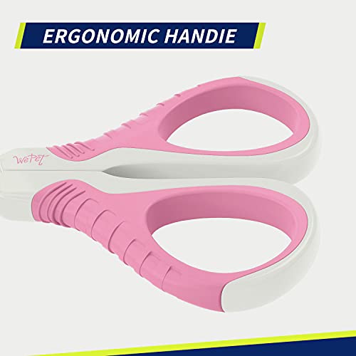 Image of WePet Pet Nail Clippers U07.1, Professional Claw Trimmer, Bended Scissor Special for Cats, Kittens, Dogs, Puppies, Small Animals, White /Thulian Pink