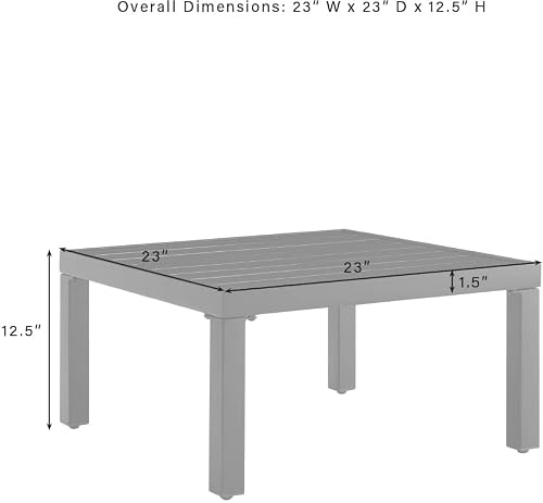 Crosley Furniture Co6322-Mb Piermont Outdoor Metal Sectional Side Table, Matte Black #TOP2