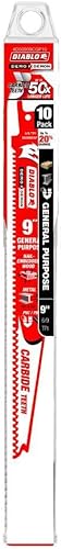Miniatura 3 de Diablo DS0909CGP10 Hoja de sierra recíproca con punta de carburo Demo Demon™ de 9" 6/9TPI para cortes de uso general (paquete de 10)