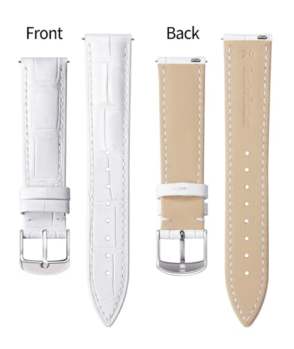 Image of BINLUN Leather Watch Band Genuine Calfskin Replacement Watch Strap Quick Release Crocodile Pattern 10 Colors 13 Sizes for Men Women(10mm,12mm,14mm,16mm,17mm,18mm,19mm,20mm,21mm,22mm,23mm,24mm)