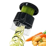 Spiralschneider – verstellbarer Auffangbehälter, spülmaschinenfest, Küchenwerkzeug – Zucchini-Schneider und Nudelmaschine, für Zuhause, Picknick, Camping