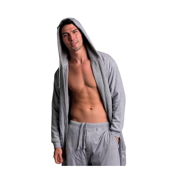 DudeRobe Men’s Hooded Bathrobe with Pockets, From Shark Tank, Soft, Comfy & Absorbent Cotton Robe for After Shower & Lounging - Image 3