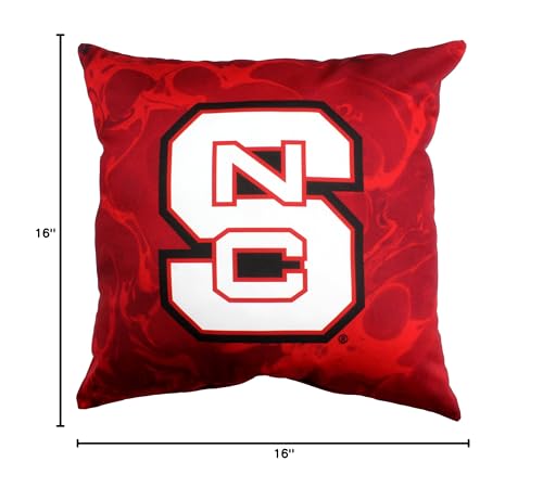 Image of NC State Wolfpack 2 Sided Color Swept Decorative Pillow, 16 inch, Made in The USA