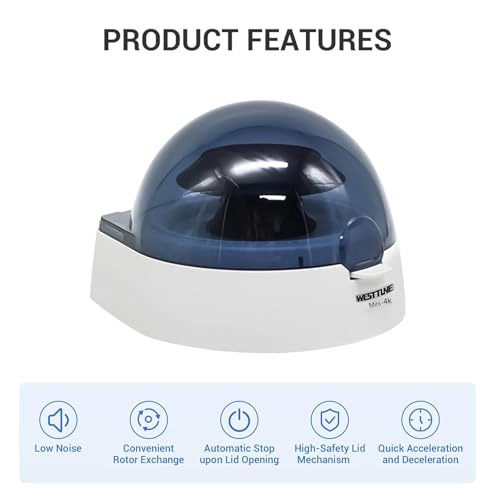 WEST TUNE 4000 RPM Microcentrifuge,Mini Lab Benchtop Centrifuge,Scientific Centrifuge Machine - Thumbnail 4