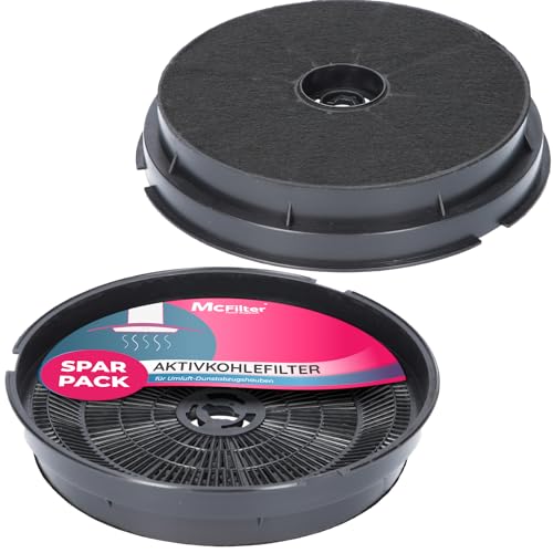 McFilter I 2x Aktivkohlefilter Ø 190mm für Dunstabzugshaube kompatibel...