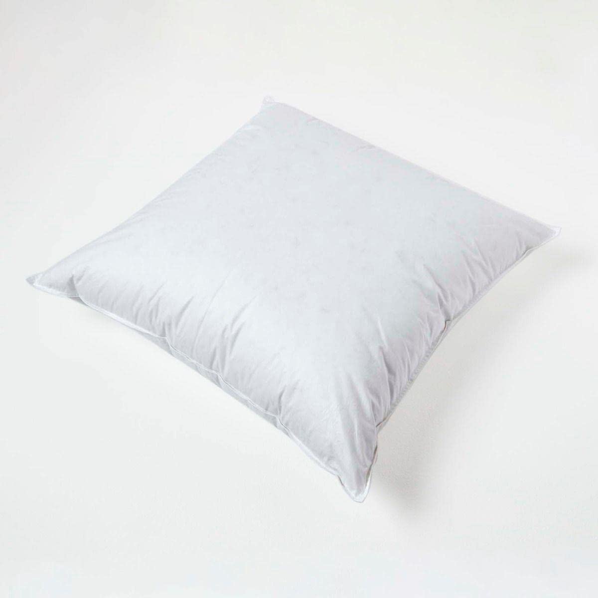 HOMESCAPES Oreiller en Duvet de Canard et Coton, 65 x 65 cm, Oreiller Naturel Souple Hypoallergénique Anti-acariens