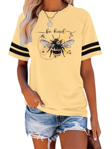 Binshre Tie Dye Shirt Women Be Kind Kindness Teacher Shirts