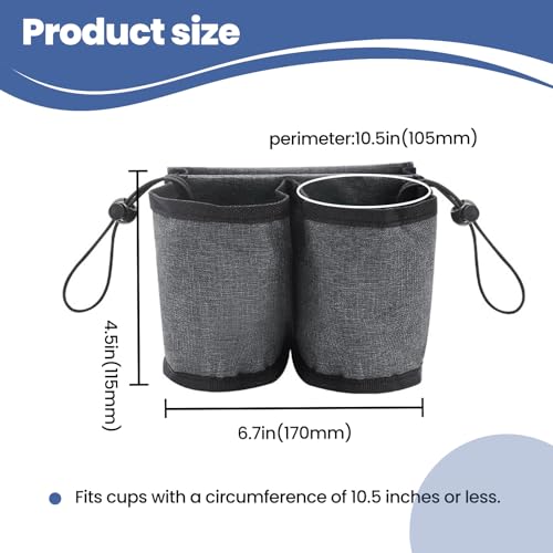 Premium Luggage Travel Packing Organizer - 6.3x4.7x3.1 Inch Oxford luggage Accessories with Zippered Pocket for Suitcase, Phone, Fits Most Roll-On Handles (Black)2