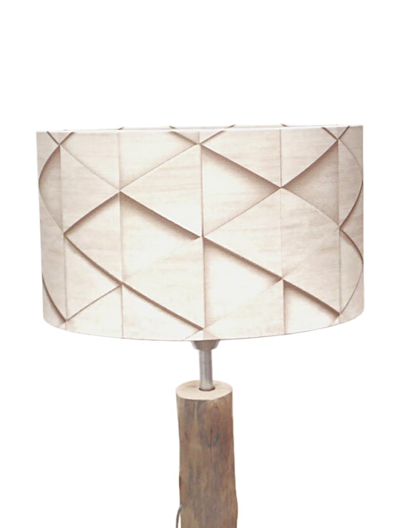 Abat-jour géométrique bois clair : idée cadeau anniversaire déco tendance