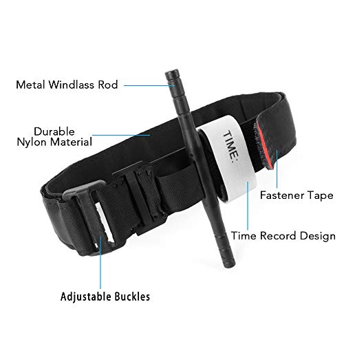 Estojo de armazenamento, Andoer Torniquete giratório com estojo de armazenamento Torniquete de emerg