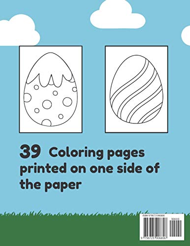 Easter Egg Coloring Book For Kids Ages 1-4: Easter Basket Stuffers - For Preschooler and Toddler