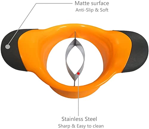Mango Slicer, Mango Splitter, Mango Cutter With Stainless Steel Blade, Mango Pit Remover Tool, Mango Divider With Ergonomic Rubber Grip Handle, Easy Remove Pit And Divide #TOP6