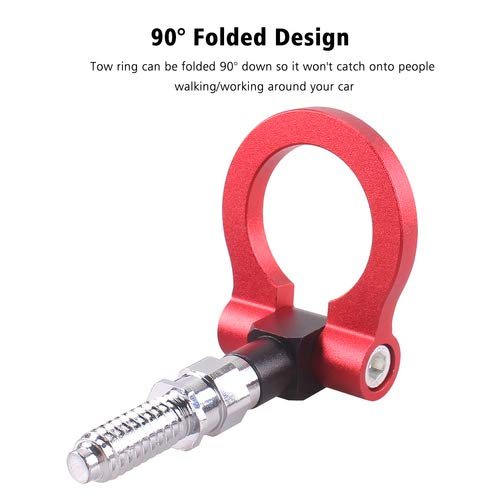 Heart Horse Universal Racing Towing Car Tow Hook For B-Mw 1 3 5 Series E39 E70 E71 E81 E82 E88 E90 E91 E92 E93, Auto Aluminum Trailer Ring Car #TOP3