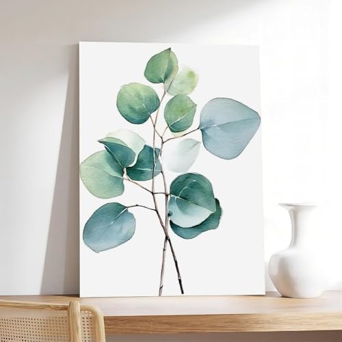 Aquarelle eucalyptus sur toile idee cadeau deco de chambre zen - 7