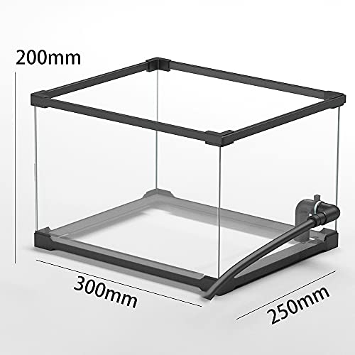 Groot reptiel glazen terrarium Reptiel glazen terrarium Amfibieën Tank Mini Habitat Kooien Waterschildpad tank voor slang schildpad spin - Afbeelding 7