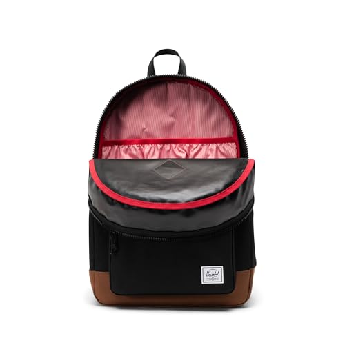 Image of Herschel Supply Co. Youth Heritage Backpack, Black /Saddle Brown, 26 L