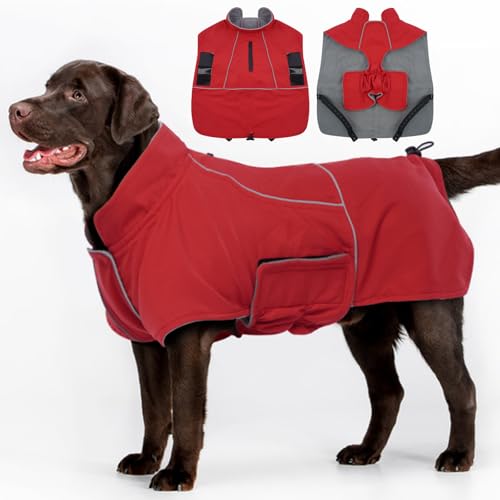 MIGOHI Dog Coat,Dog Jacket Waterproof,Winter Coat Windproof,XXL Fleece Jacket for Dogs Boy Girl,Cold...