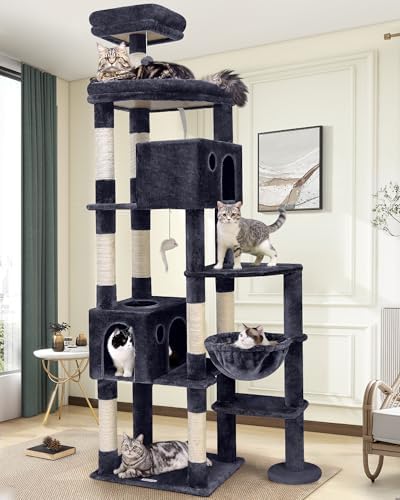 Globlazer Giant Cat Tree, 83 inch Cat Tree for Indoor Cats Large ...