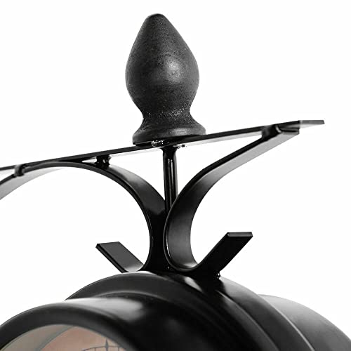 Vintage Wall Clock, Double Sided Wall Mounted Retro Central Station Clock, Classic Wrought Iron Two Faces Wall Hanging Clock For Indoor Living Room Bedroom Or Outdoor Patio Garden Decor #TOP4