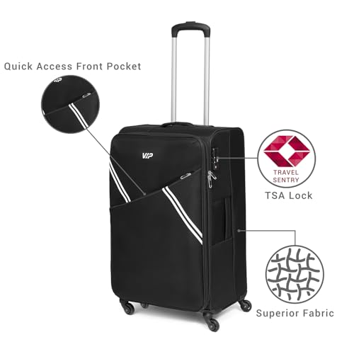 Image of VIP Verona - S03(Cabin+Medium+Large) Trolley Bag, Cm | TSA | 8 Wheels | 3 Year International Warranty | Black & Three Blue Skybags Duffle Bags