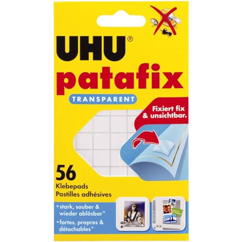 UHU Patafix transparent, Durchsichtige, doppelseitige Klebepads...