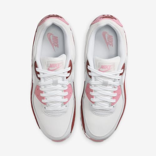 Nike Women's Air Max 90 Se Sneaker, Dark Team Red White Platinum Tint, 8