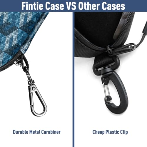Image of FINTIE Sunglasses Case, Hard EVA Shell Shockproof Sport Glasses Case with Metal Carabiner Travel Zipper Eyeglasses Holder