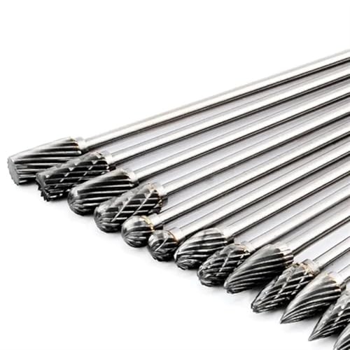 Set 10 Pzas Fresas Carburo Tungsteno 100mm Corte Simple/Doble miniatura 3