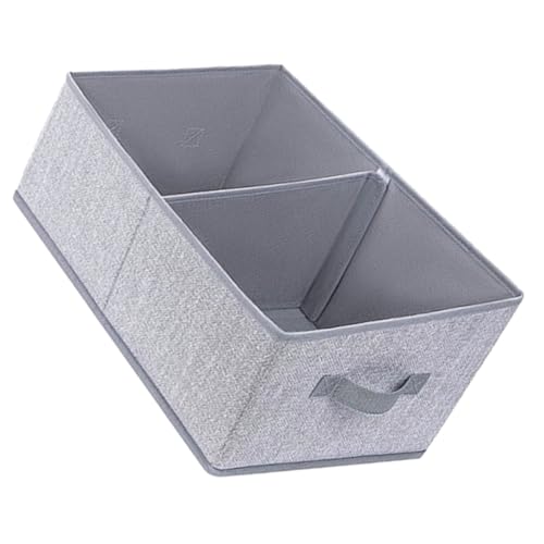 WEKAMOS 布製折りたたみ収納ボックス 大容量衣類 タオル収納仕切り付き トラペゾイド形状 クローゼット整理に 寝室 リビング 洗濯室対応