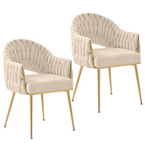 Juego de 2 sillas de Comedor de Terciopelo