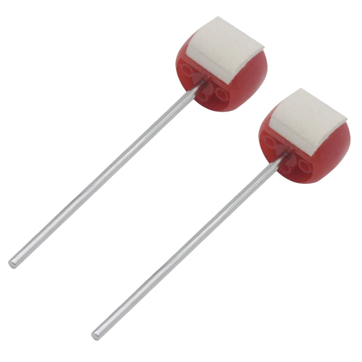 FAVOMOTO Kick Drum Foot Pedal Felt Beaters Set Bass Drum Pedal Felt for Instrument Accessories